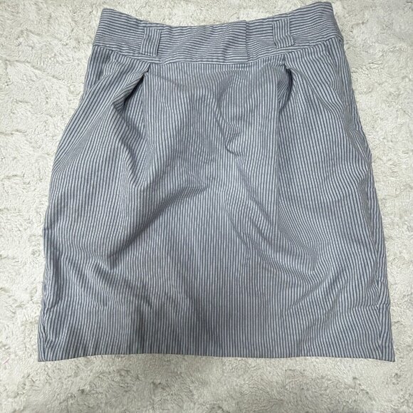 Anthropologie Edme & Esyllte Women's Size 8 Blue Striped Career Pencil Skirt - Picture 1 of 9